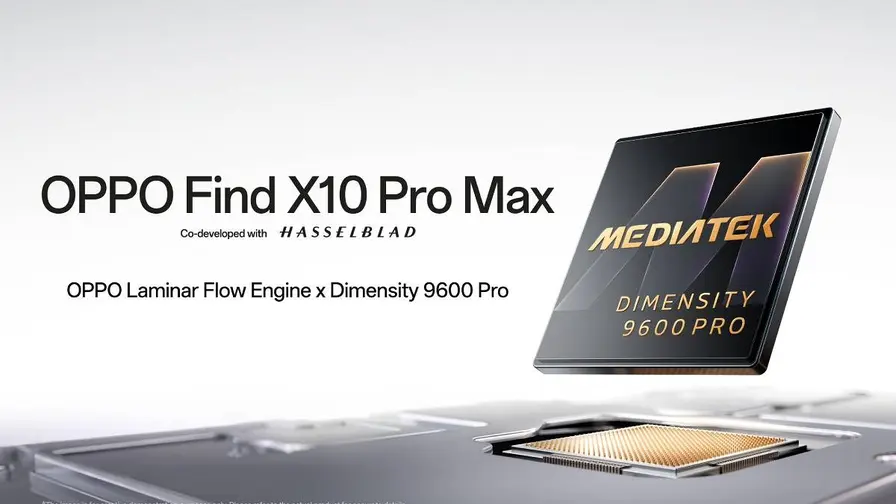 اوپو فایند X10 پرو مکس با دیمنسیتی 9600 پرو جهانی می شود